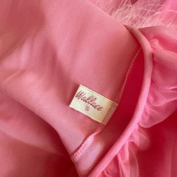 Vintage 1960s Virginia Wallace Bubblegum Pink Peignoir Set